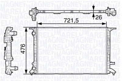 MAGNETI MARELLI 350213138400 -  Радиатор, охлаждение двигателя